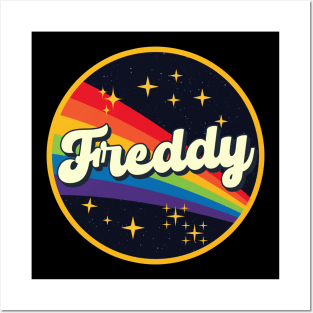 Freddy // Rainbow In Space Vintage Style Posters and Art